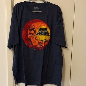 3 XL Star Wars Navy Tee with Red and Yellow Graphic